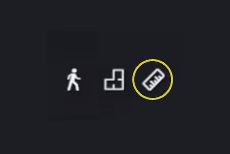 左下角点击“测量模式”进行尺寸测量