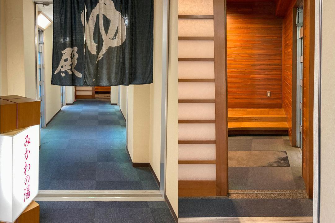 展望風呂みかわの湯(男湯)脱衣所入口段差あり